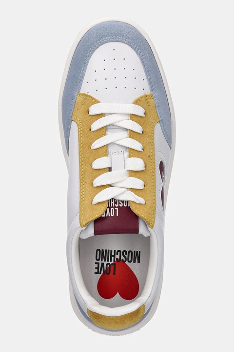 Love Moschino sneakersy skórzane kolor biały JA15154G1MIAA10B - zdjęcie produktu nr 2