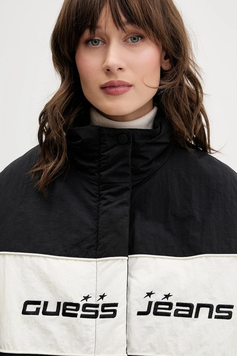 Guess Jeans kurtka kolor czarny przejściowa oversize W5BL11 WGYL2 - zdjęcie produktu nr 2