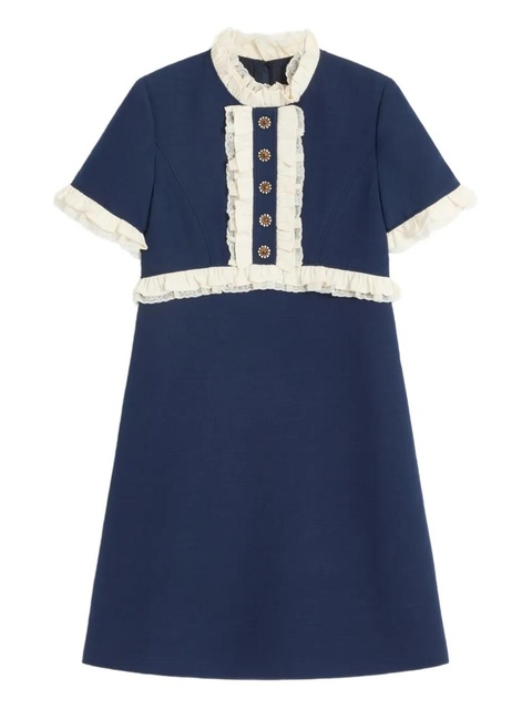 Valentino Garavani mini Crepe Couture wool dress - Blue - zdjęcie produktu nr 1