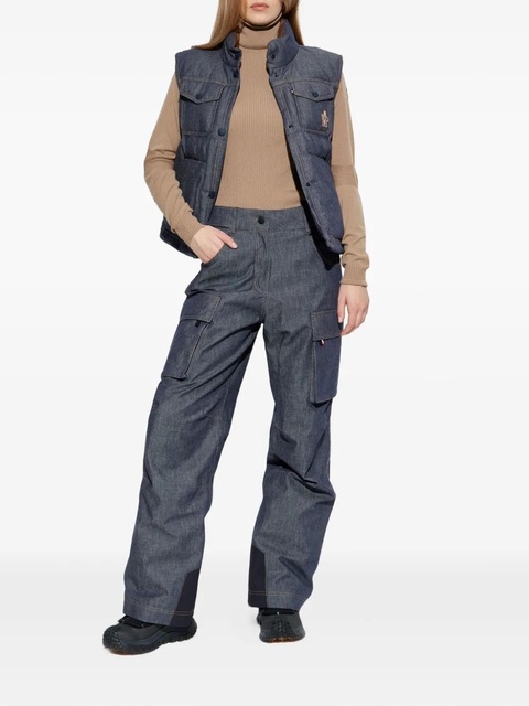 Moncler Grenoble logo-appliqué ribbed-knit jumper - Neutrals - zdjęcie produktu nr 2