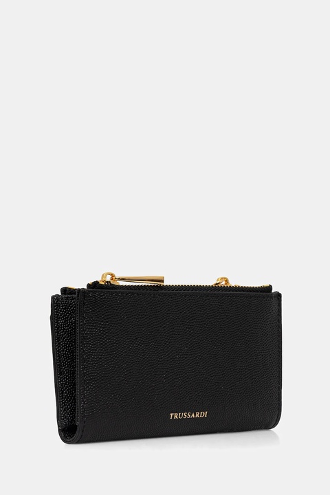 Trussardi portfel skórzany damski kolor czarny I040E000071N - zdjęcie produktu nr 2
