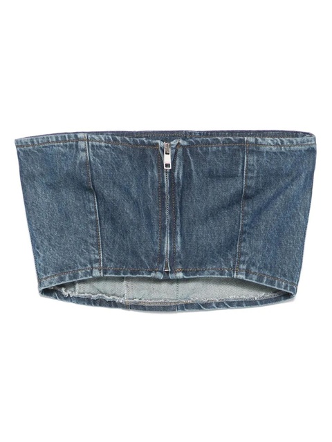 ROTATE BIRGER CHRISTENSEN button-detail denim top - Blue - zdjęcie produktu nr 2