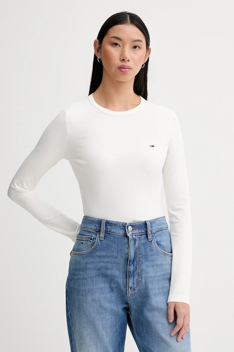 Tommy Jeans longsleeve kolor beżowy DW0DW19994 - zdjęcie produktu nr 1