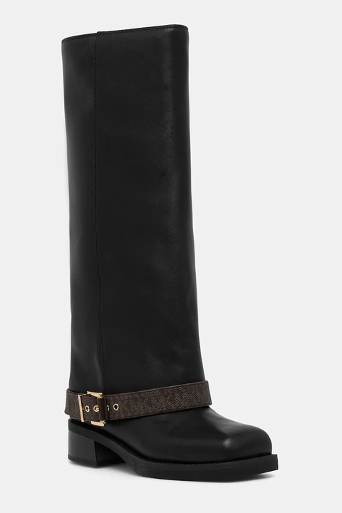 MICHAEL Michael Kors kozaki skórzane Colby damskie kolor czarny na płaskim obcasie 40F5COFB6L.292 - zdjęcie produktu nr 1