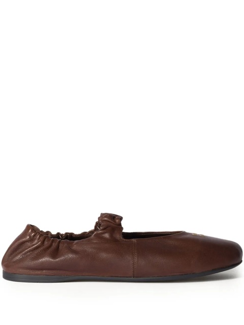 Miu Miu elasticated ballet flats - Brown - zdjęcie produktu nr 1