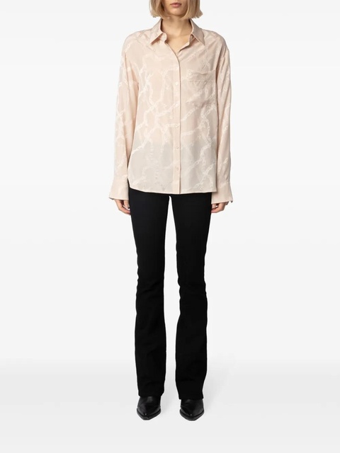 Zadig&Voltaire Morning silk shirt - Neutrals - zdjęcie produktu nr 2