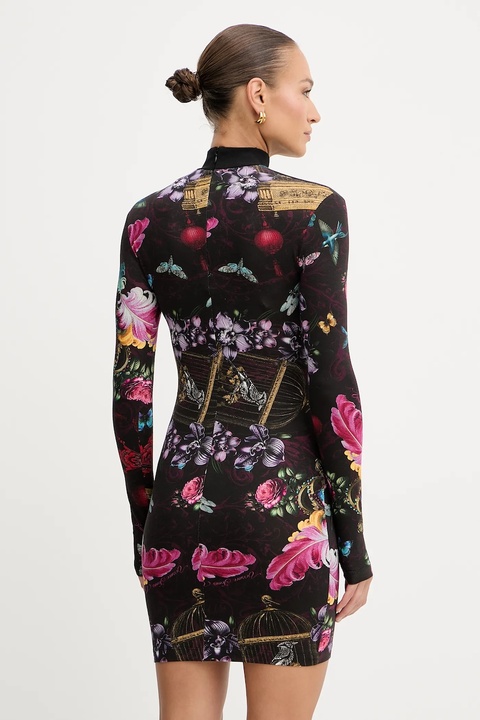 Versace Jeans Couture sukienka kolor czarny mini dopasowana 79HAO971 JS519 - zdjęcie produktu nr 2