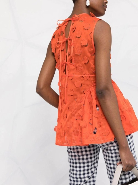 Cecilie Bahnsen Farzana floral top - Orange - zdjęcie produktu nr 2