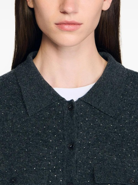 SANDRO button cardigan - Grey - zdjęcie produktu nr 2