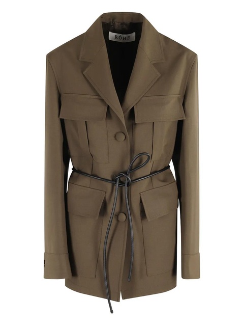 Róhe belted wool jacket - Green - zdjęcie produktu nr 2