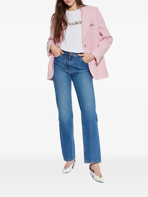 Versace check-patterned blazer - Pink - zdjęcie produktu nr 1