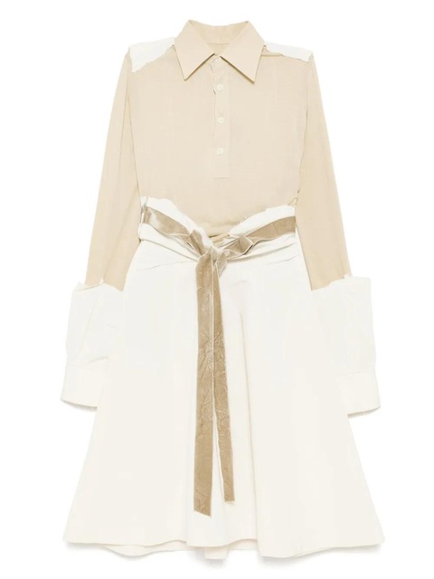 Maison Margiela belted patch work dress - Neutrals - zdjęcie produktu nr 1