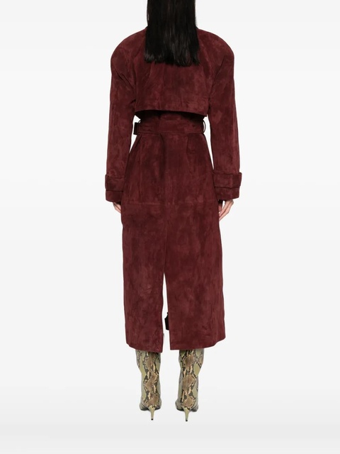 ducie Corrin suede trench coat - Red - zdjęcie produktu nr 2