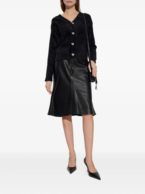 Balenciaga heart-embellishment cardigan - Black - zdjęcie produktu nr 2