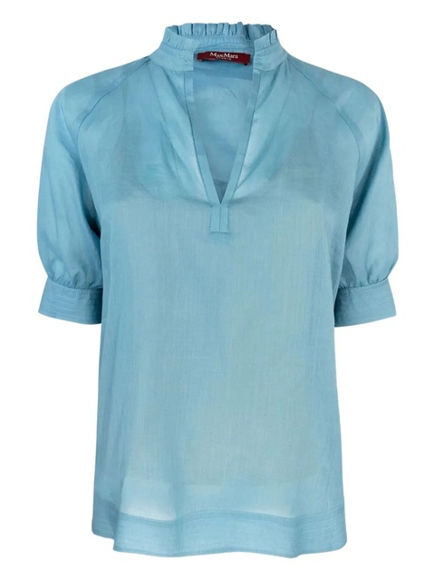 Max Mara puffed-sleeve top - Blue - zdjęcie produktu nr 1