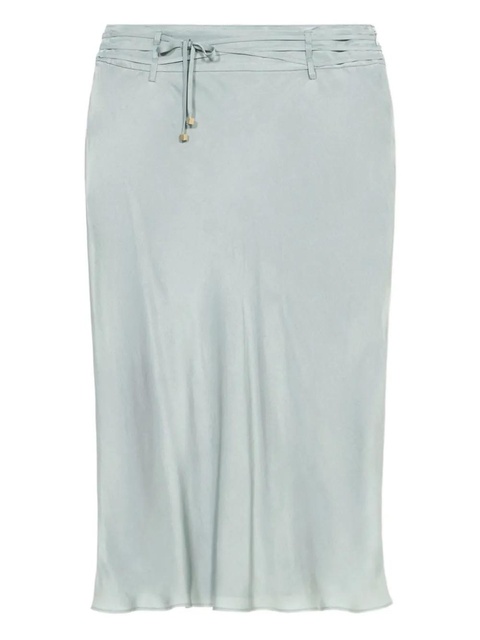 Blumarine satin midi skirt - Grey - zdjęcie produktu nr 1
