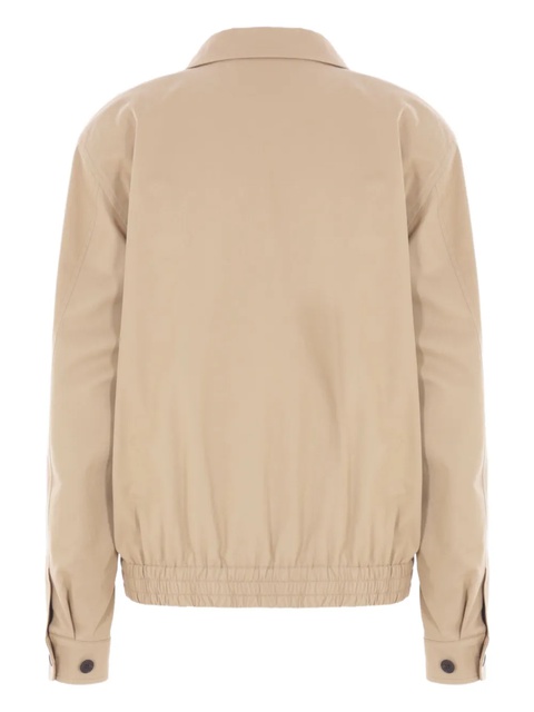 Saint Laurent pointed-collar elasticated-hem bomber jacket - Neutrals - zdjęcie produktu nr 1