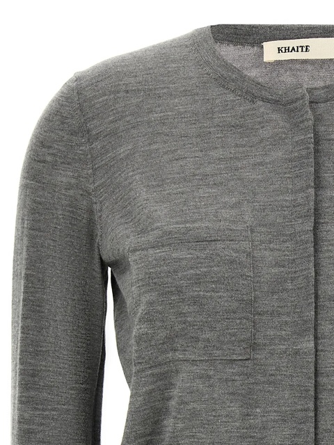 KHAITE Lilou cardigan - Grey - zdjęcie produktu nr 2