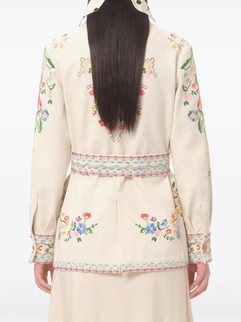 Valentino Garavani embroidered denim jacket - White - zdjęcie produktu nr 2