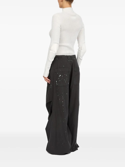 MM6 Maison Margiela paint-splatter trousers - Black - zdjęcie produktu nr 2
