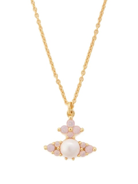 Vivienne Westwood Orb-pearl flower necklace - Gold - zdjęcie produktu nr 1