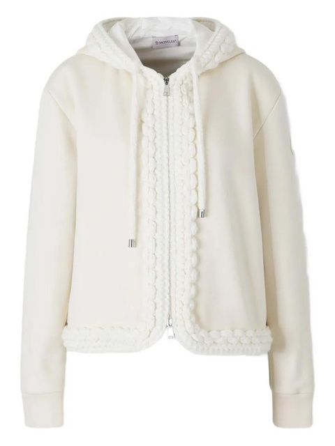 Moncler zip-up drawstring hoodie - White - zdjęcie produktu nr 2