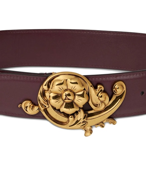 ETRO floral-buckle leather belt - Red - zdjęcie produktu nr 1
