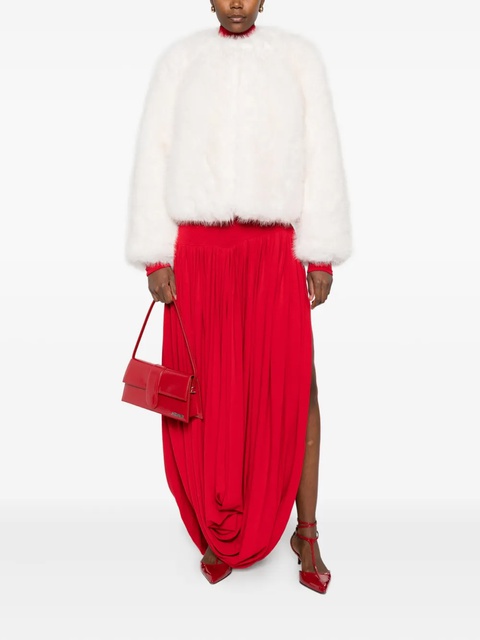 Maje faux-fur cropped jacket - White - zdjęcie produktu nr 1