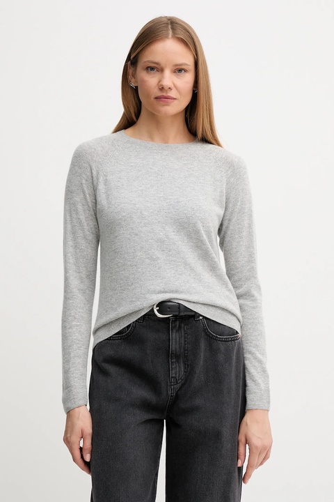 United Colors of Benetton sweter z domieszką wełny damski kolor szary 1035D1P17 - zdjęcie produktu nr 1