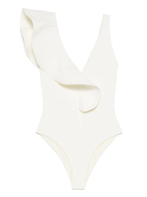 Johanna Ortiz ruffle-detailing swimsuit - Neutrals - zdjęcie produktu nr 1