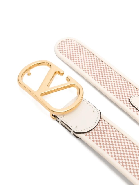 Valentino Garavani Vlogo leather belt - Neutrals - zdjęcie produktu nr 2