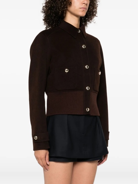 Maje button-fastening ribbed bomber jacket - Brown - zdjęcie produktu nr 2