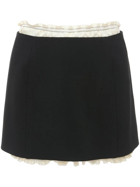 Victoria Beckham ruched-detail mini skirt - Black - zdjęcie produktu nr 1