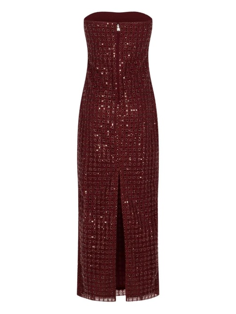 ROTATE BIRGER CHRISTENSEN sequin-embellishment strapless maxi dress - Red - zdjęcie produktu nr 2