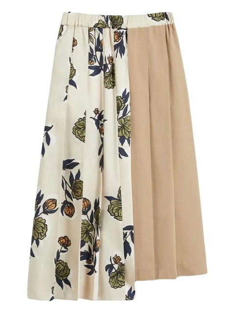 Weekend Max Mara pleated floral-print midi skirt - Neutrals - zdjęcie produktu nr 2