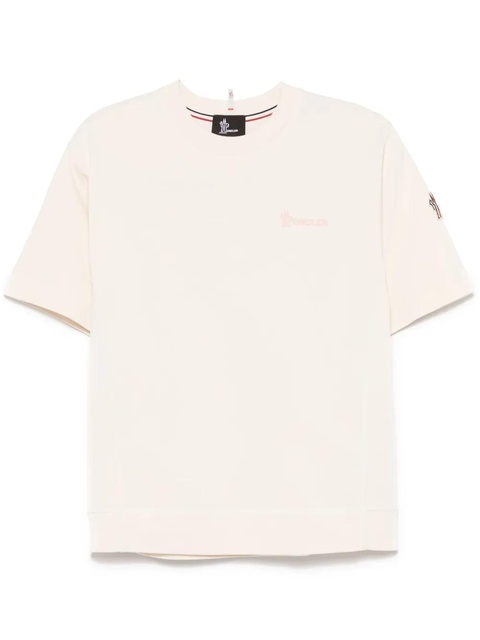 Moncler Grenoble logo-embossed cotton T-Shirt - Neutrals - zdjęcie produktu nr 1