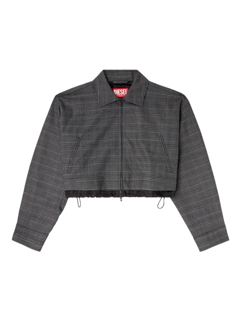 Diesel checked cropped jacket - Black - zdjęcie produktu nr 1