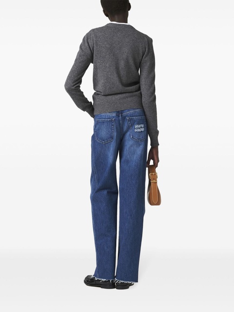 Miu Miu five-pocket straight-leg jeans - Blue - zdjęcie produktu nr 2