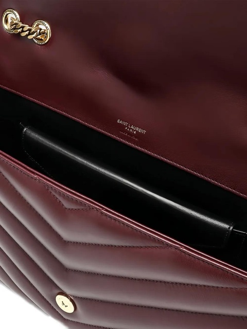 Saint Laurent large Loulou quilted shoulder bag - Red - zdjęcie produktu nr 2