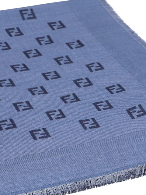 FENDI monogrammed scarf - Blue - zdjęcie produktu nr 2