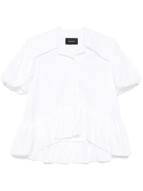 Simone Rocha sailor-collar puff-sleeves shirt - White - zdjęcie produktu nr 1