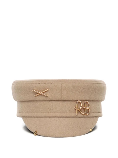 Ruslan Baginskiy gold-embellished wool hat - Neutrals - zdjęcie produktu nr 1