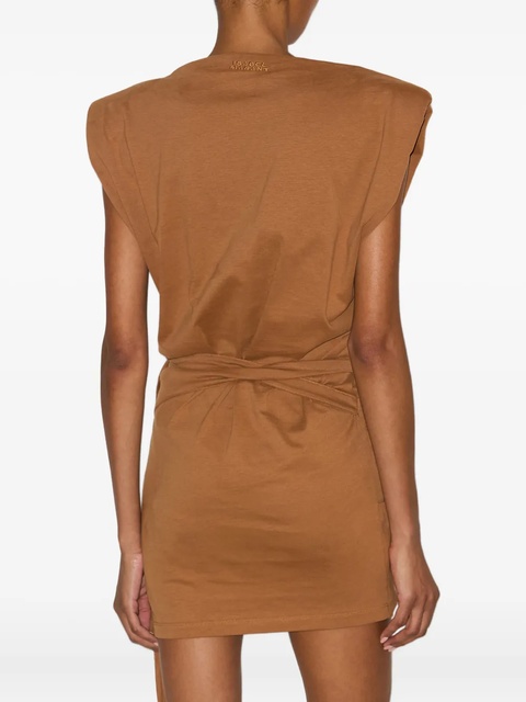 ISABEL MARANT Marielle wrap mini dress - Brown - zdjęcie produktu nr 2