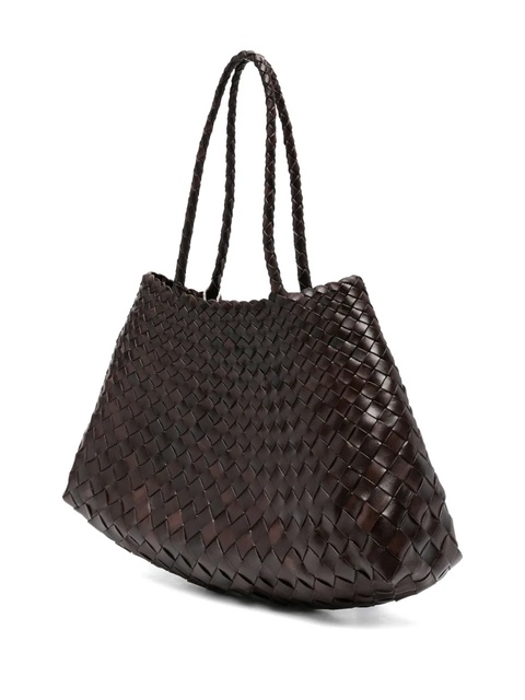 DRAGON DIFFUSION leather open-toe tote bag - Brown - zdjęcie produktu nr 2