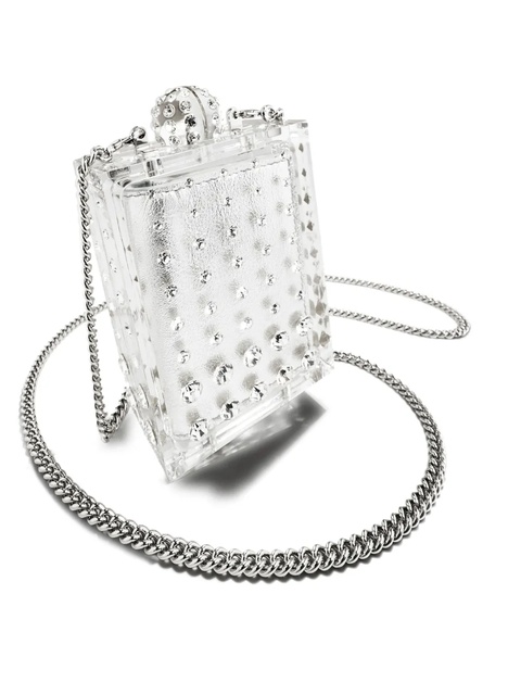 Aquazzura Tequila clutch bag - Silver - zdjęcie produktu nr 2