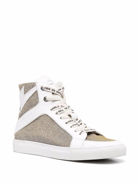 Zadig&Voltaire flash-detail glitter sneakers - White - zdjęcie produktu nr 1