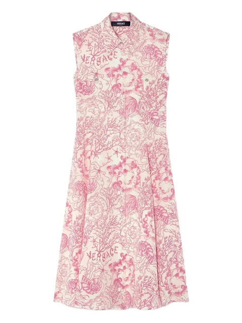 Versace Underwater Barocco midi shirt dress - Neutrals - zdjęcie produktu nr 1