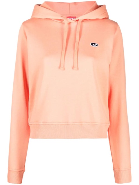 Diesel logo-patch drawstring hoodie - Orange - zdjęcie produktu nr 1