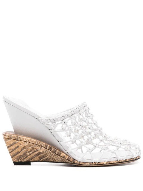 Jacquemus 100mm Les Doubles Tresses mules - White - zdjęcie produktu nr 1