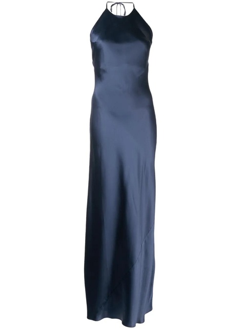 Reformation Jeany satin-finish silk dress - Blue - zdjęcie produktu nr 1